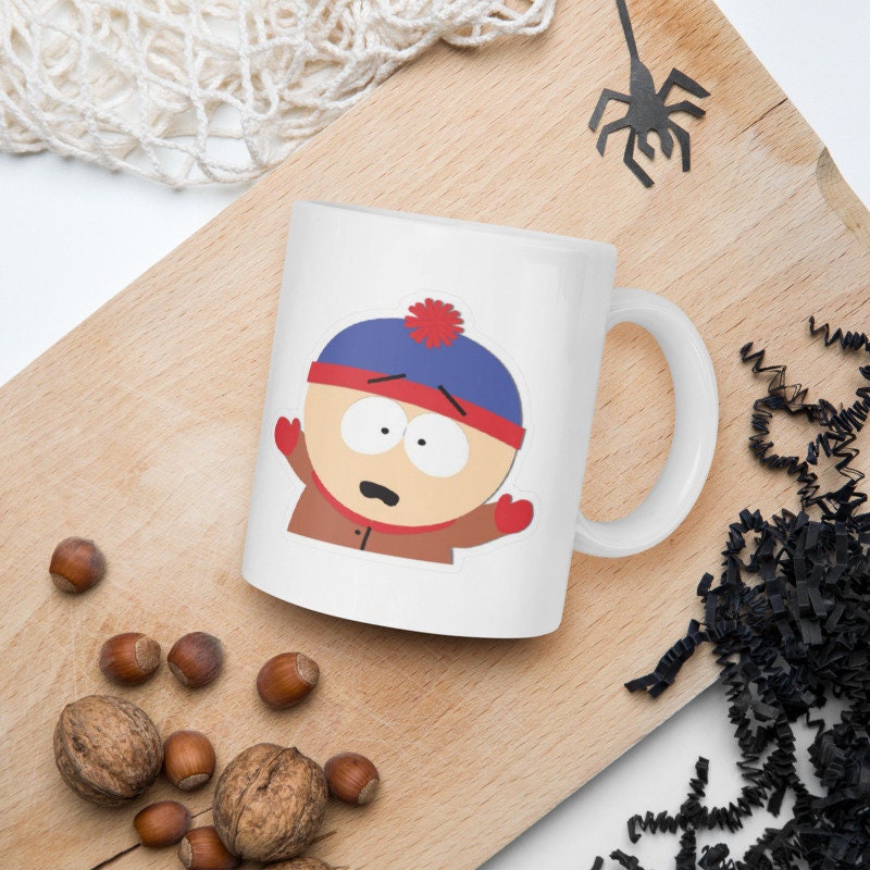 stan marsh with hands up,handmade southpark mug,southpark gifts,stan marsh  mug,90s cartoon mug