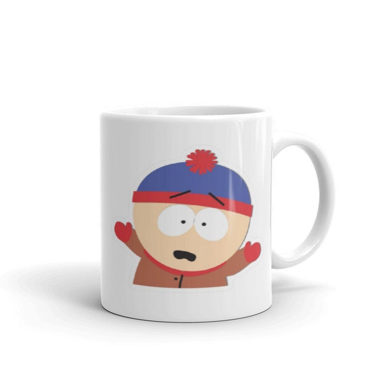 stan marsh with hands up,handmade southpark mug,southpark gifts,stan marsh  mug,90s cartoon mug