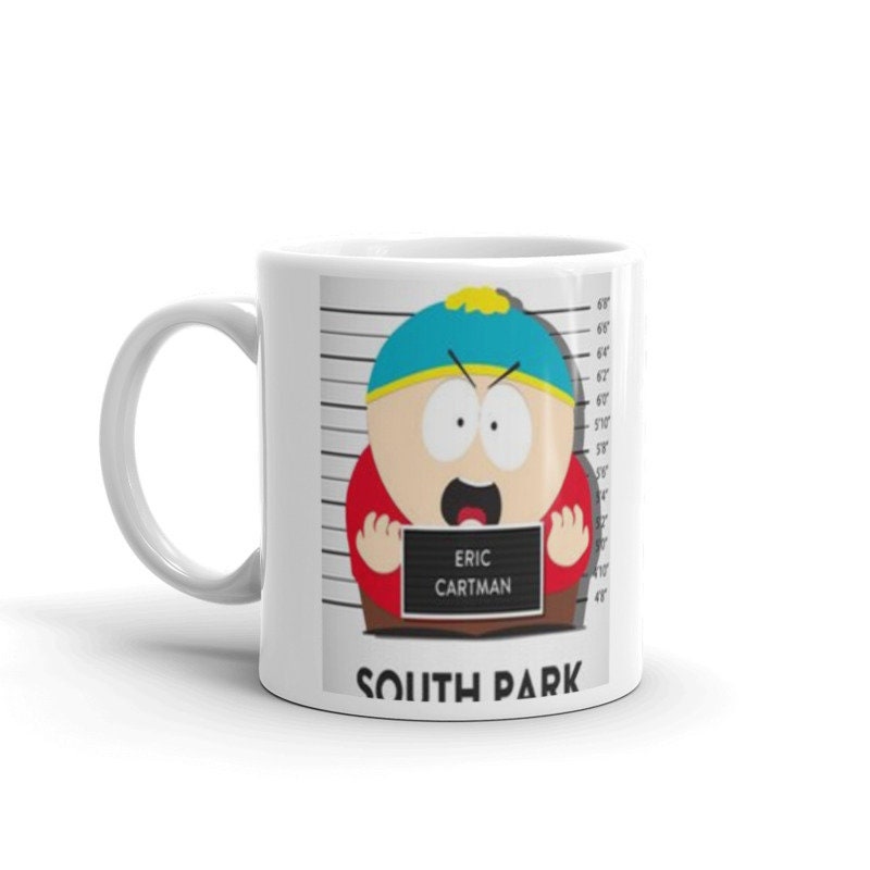 eric cartman mug shot , southpark mug gifts