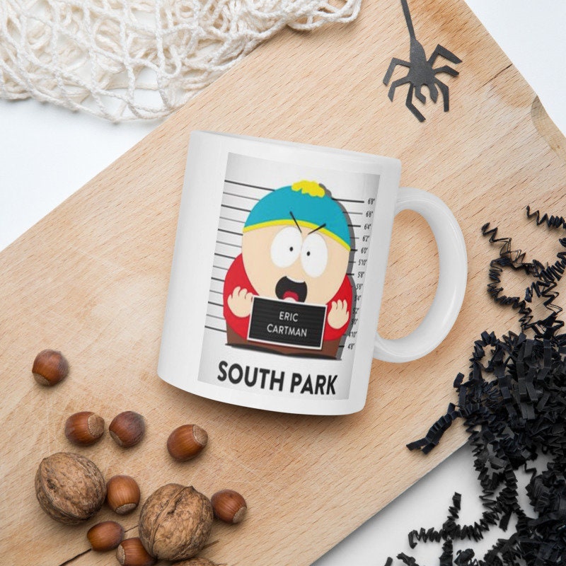eric cartman mug shot , southpark mug gifts