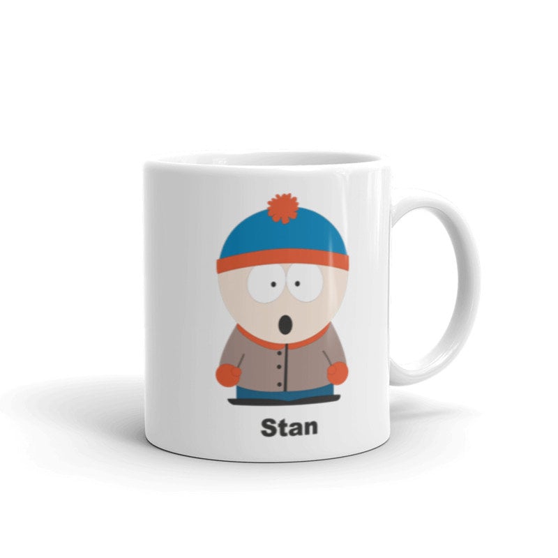 stan marsh -southpark ,handmade southpark mug,southpark gifts,90s cartoon mug