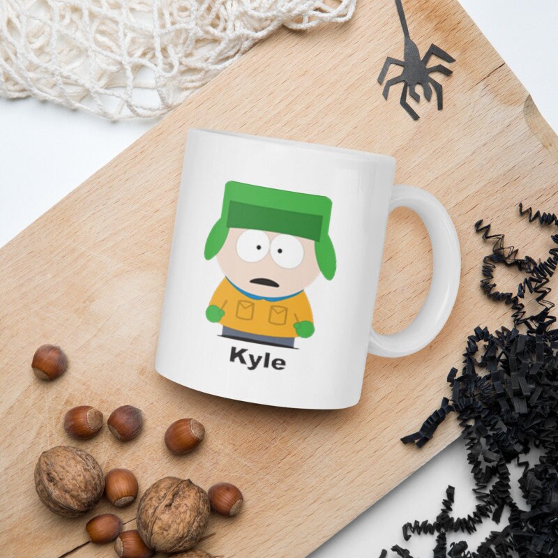 kyle  from southpark  -southpark gifts,handmade southpark mug,southpark gifts, ,90s cartoon mug