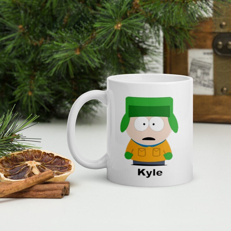 kyle  from southpark  -southpark gifts,handmade southpark mug,southpark gifts, ,90s cartoon mug