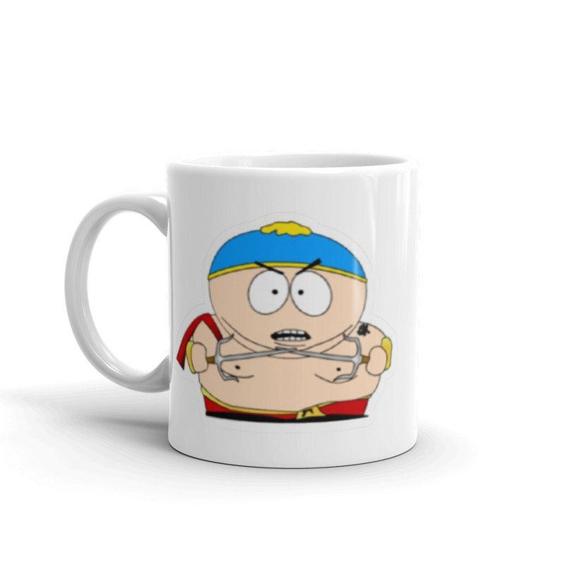 eric cartman playing wth knifes  ,southpark mug gifts