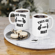 this girl loves Hiit - funny gym mug ,gym lover,gym rat,gift for bodybuilder -fitness mug -,lift your crossfit