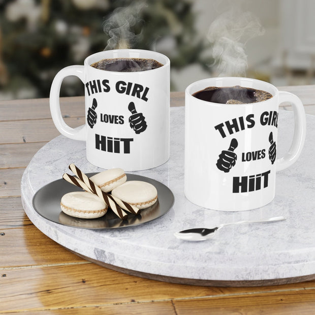 this girl loves Hiit - funny gym mug ,gym lover,gym rat,gift for bodybuilder -fitness mug -,lift your crossfit