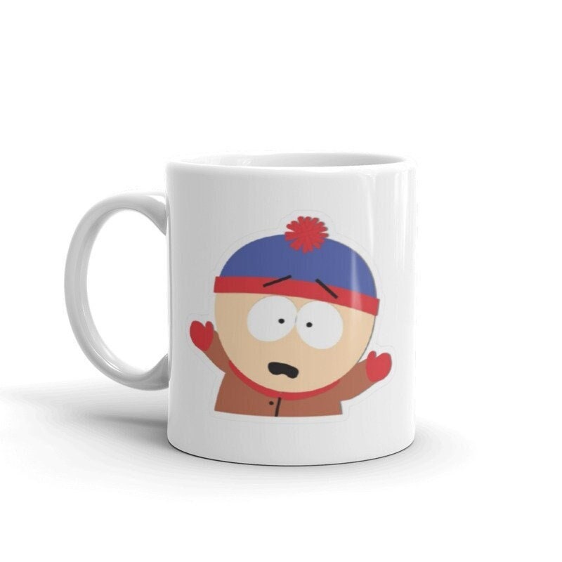 stan marsh with hands up,handmade southpark mug,southpark gifts,stan marsh  mug,90s cartoon mug,coffee mug gifts