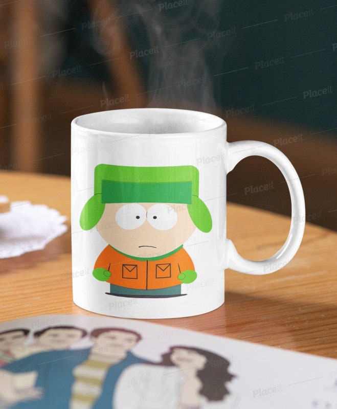 southpark klye broflowski mug gift,90s sitcom southpark animated cartoon series ,cofffee mug gift, cartoon tv series ,handmade ceramic  mug