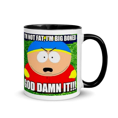 eric cartman mug, im not fat iam big boned mug  ,handmade eric  mug gift, 90s animated cartoon ,southpark gift idea