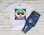 eric cartman - respect my authoritah  t shirt  , southpark t shirt , animated cartoon,90s t shirt ,gift for fans of southpark