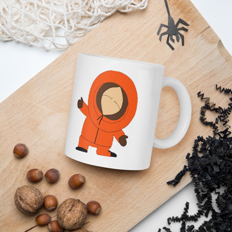 kenny mccormick with open arms out  southpark ,  - southpark gifts,handmade southpark mug,90s cartoon mug