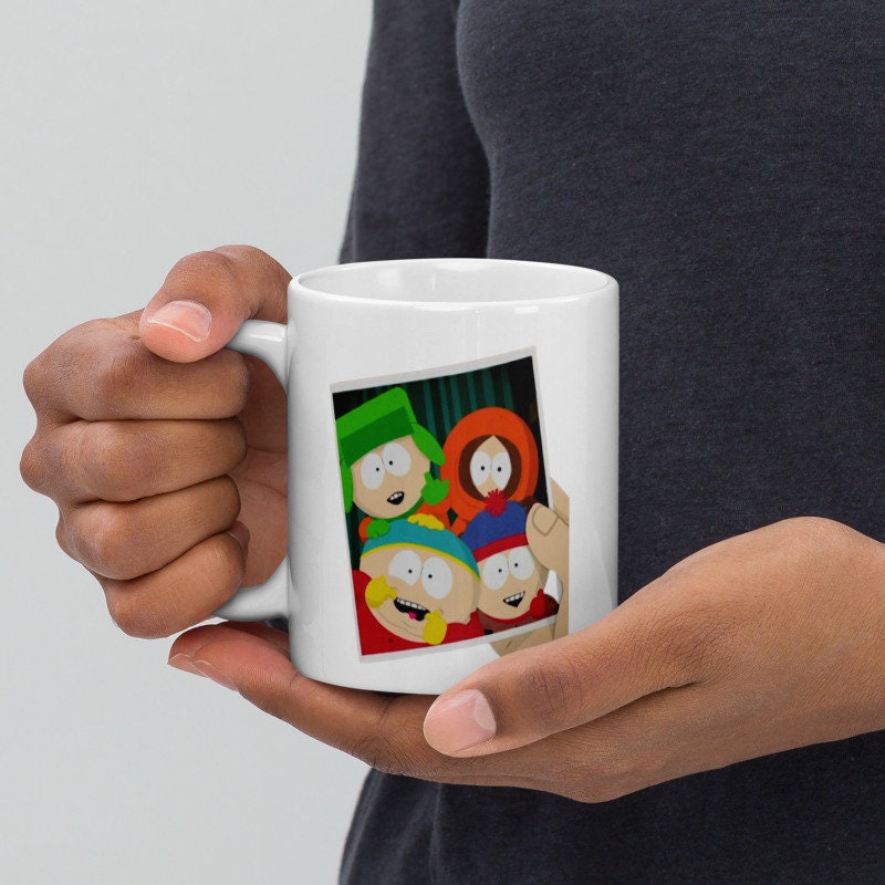 southpark character photo mug    ,handmade southpark mug,southpark gifts,cartman mug,90s cartoon mug,southpark cup gift