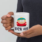 southpark eric cartman kick ass mug , southpark cartman mug  southpark gifts,ceramic coffee mug