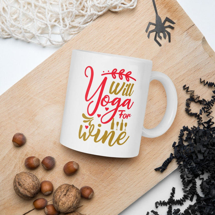 will yoga for wine, yoga gift,funny yoga mug  ,i do yoga gift