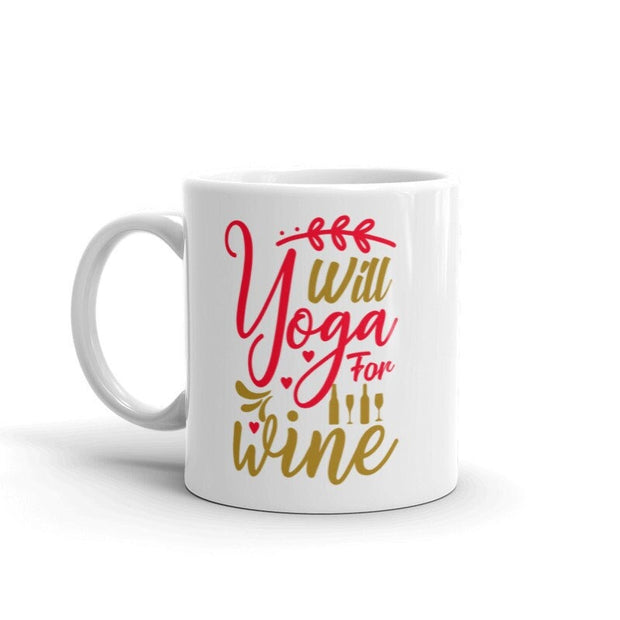 will yoga for wine, yoga gift,funny yoga mug  ,i do yoga gift
