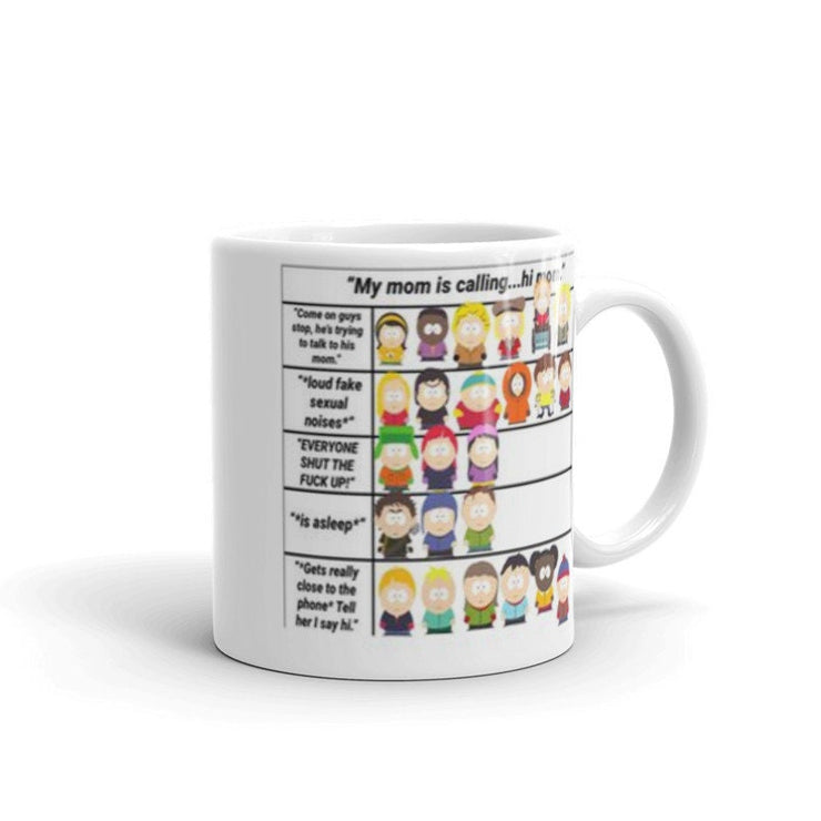 southpark memes reactions to name calling   ,handmade southpark mug,southpark gifts,cartman mug,90s cartoon mug,southpark cup gift