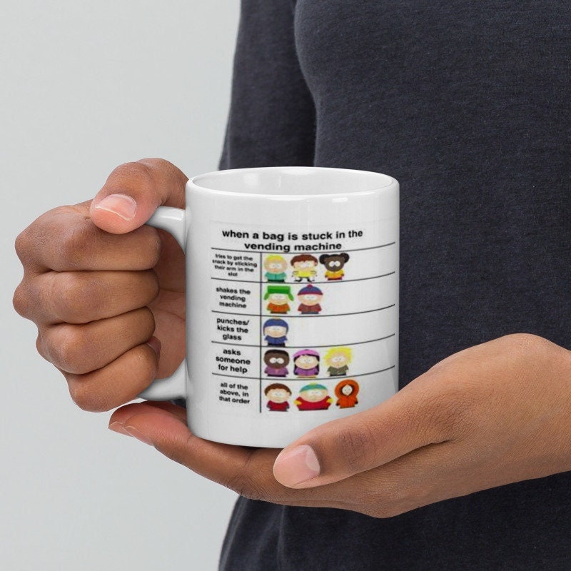 southpark meme bag stuck in the photocopier   ,handmade southpark mug,southpark gifts,cartman mug,90s cartoon mug,southpark cup gift