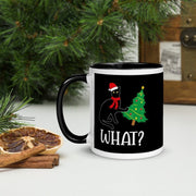 What Cat Christmas coffee mug, cat What? Black cat funny gift