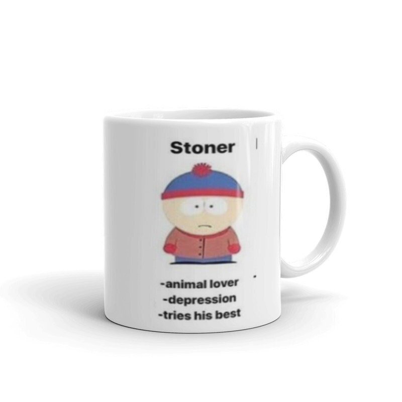 stan marsh character description - southpark gifts,handmade southpark mug,90s cartoon mug