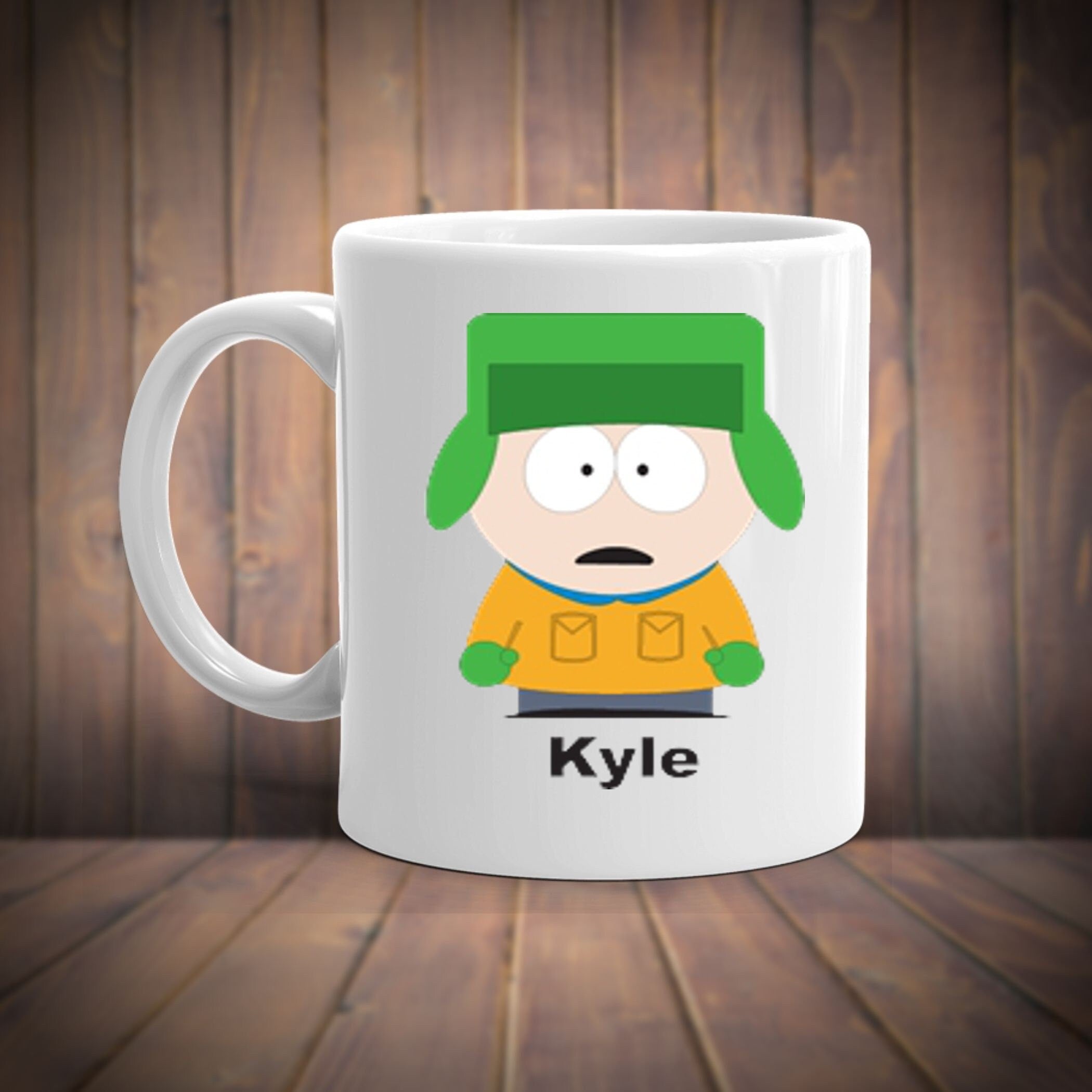 kyle  from southpark  -southpark gifts,handmade southpark mug,southpark gifts, ,90s cartoon mug