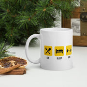 eat sleep gym motivational mug -fitness lover mug