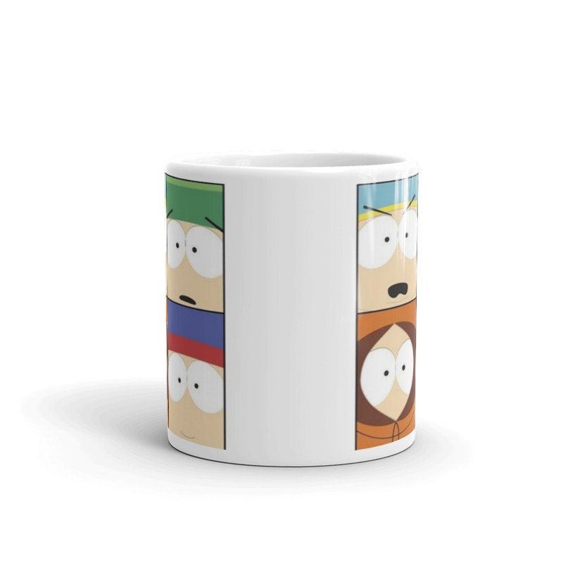 southpark portriat of characters ,handmade southpark mug,southpark gifts,cartman mug,90s cartoon mug,southpark cup gift