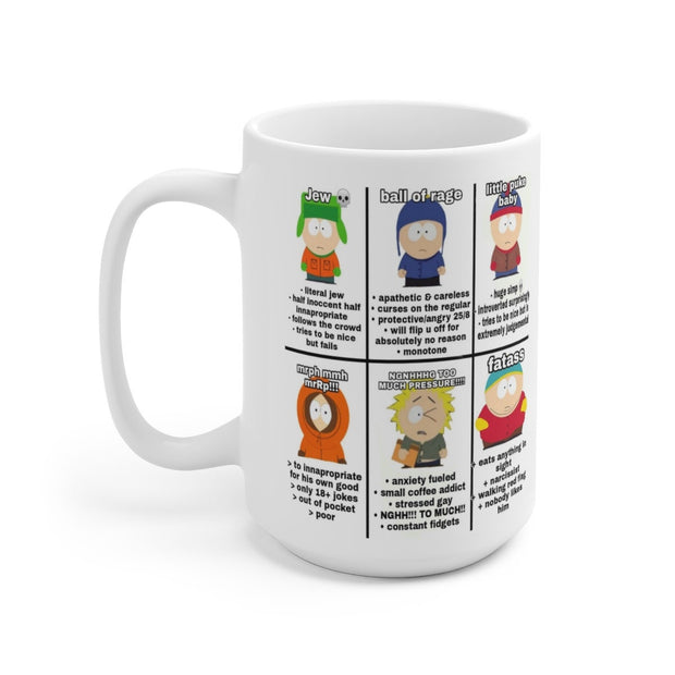 southpark name memes   ,handmade southpark mug,southpark gifts,cartman mug,90s cartoon mug,ceramic coffee mug