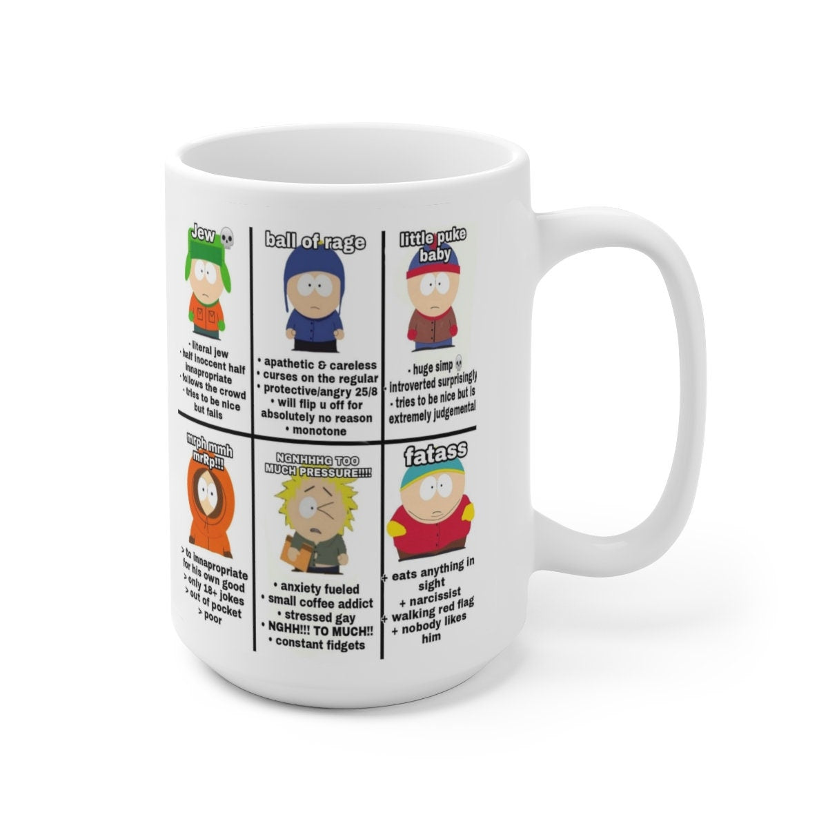 southpark name memes   ,handmade southpark mug,southpark gifts,cartman mug,90s cartoon mug,southpark cup gift