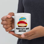 southpark eric cartman , kiss my arse bitch   ,handmade southpark mug,southpark gifts,cartman mug,90s cartoon mug,southpark cup gift