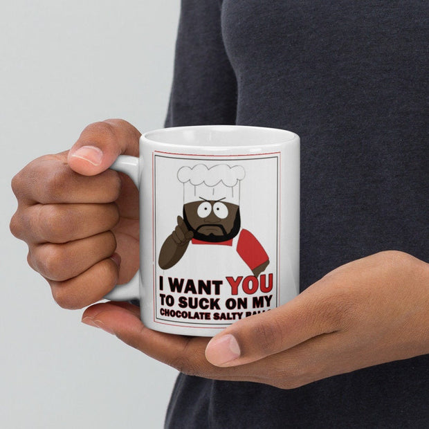 southpark chef suck on my salty balls   ,handmade southpark mug,southpark gifts,cartman mug,90s cartoon mug,southpark cup gift