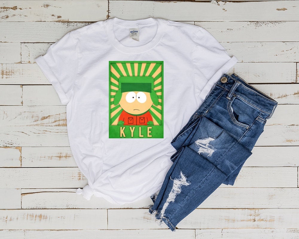 kyle and butters  name card tshirt southpark , southpark t shirt