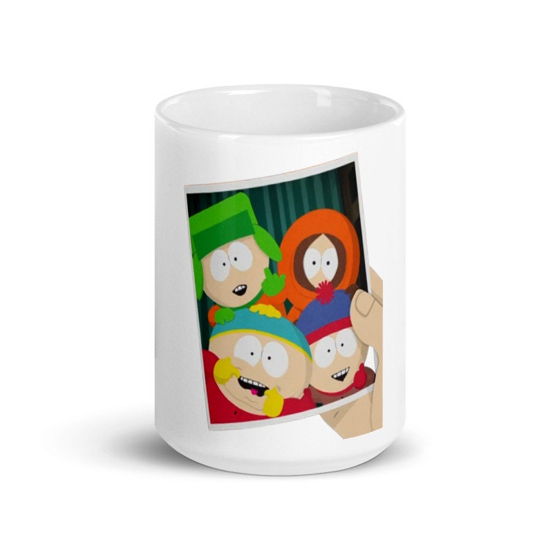 southpark character photo mug    ,handmade southpark mug,southpark gifts,cartman mug,90s cartoon mug,southpark cup gift