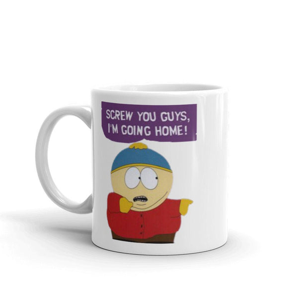 south park -eric cartman screw you guys im going home ,handmade southpark mug,southpark gifts,cartman mug,90s cartoon mug,southpark cup gift