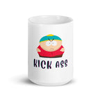 southpark eric cartman kick ass mug , southpark cartman mug  southpark gifts,ceramic coffee mug