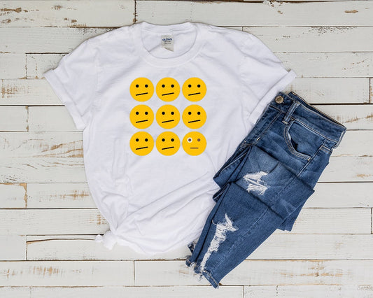 odd one out ,blacksheep ,  smiley faces ,emoji faces,  t shirt gift ,