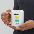 southpark butters name meme ,angel -southpark gifts,handmade southpark mug,southpark cup ,90s cartoon mug