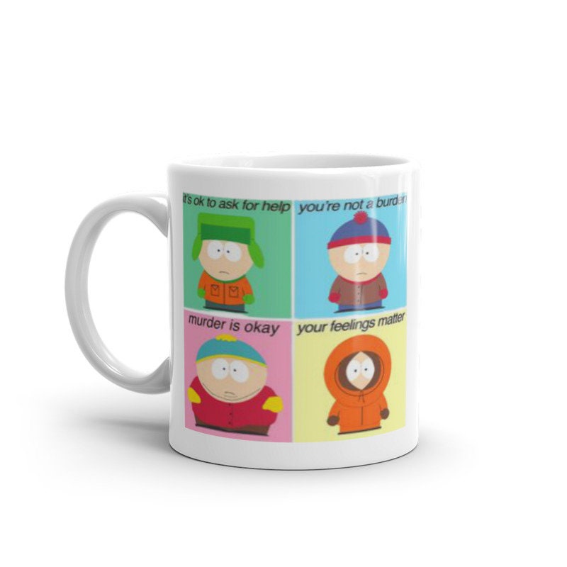 southpark character quotes  ,handmade southpark mug,southpark gifts,cartman mug,90s cartoon mug,southpark cup gift