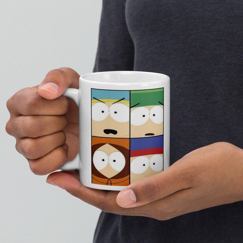 southpark portriat of characters ,handmade southpark mug,southpark gifts,cartman mug,90s cartoon mug,southpark cup gift