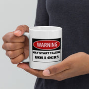 Warning May Start Talking bollocks mug ,warning sign mug, funny mug, office mug, colleague,mug, Funny  11oz Coffee,funny humor gift