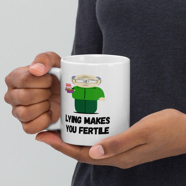 southpark mr garisson lying makes you fertile  ,handmade southpark mug,southpark gifts,cartman mug,90s cartoon mug,southpark cup gift