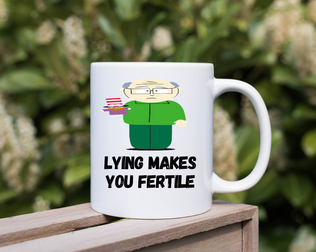 southpark mr garisson lying makes you fertile  ,handmade southpark mug,southpark gifts,cartman mug,90s cartoon mug,southpark cup gift