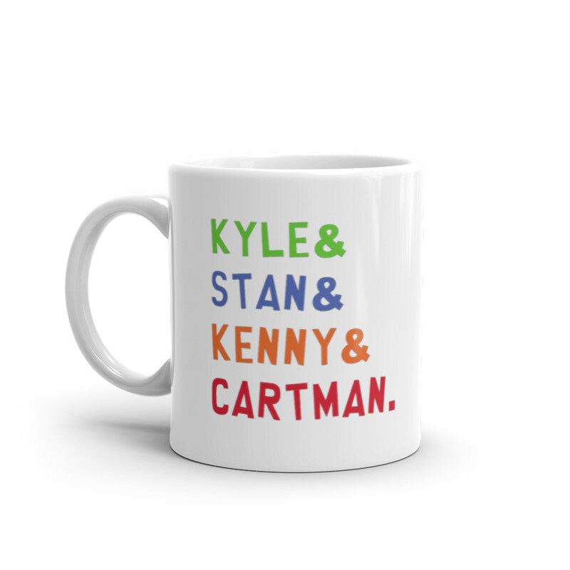 southpark  -name of characters handmade southpark mug,southpark gifts,southpark  mug,90s cartoon mug,southpark cup gift