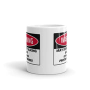 Warning May Start Talking about gym and proteinshakes  mug ,warning sign mug, funny mug, humor mug , colleague,mug, Funny  11oz Coffee mug