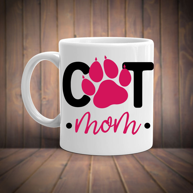 cat paw mug  ,paw print mug  , ceramic coffee mug ,gift for cat lovers