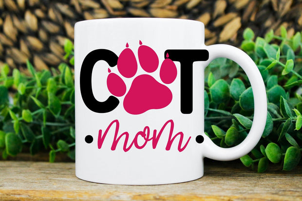 cat paw mug  ,paw print mug  , ceramic coffee mug ,gift for cat lovers