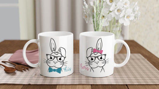 Personalised Easter Bunny Mug with Name, Custom Easter Hot Chocolate Mug, Kids Easter Cup, Easter Gift