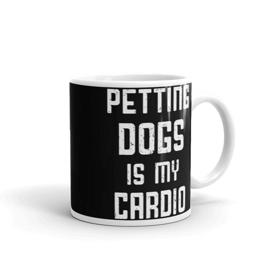 petting dogs is my cardio  , ceramic handmade dog mug, easily distracted by dogs,dog lover gift  for dog lovers