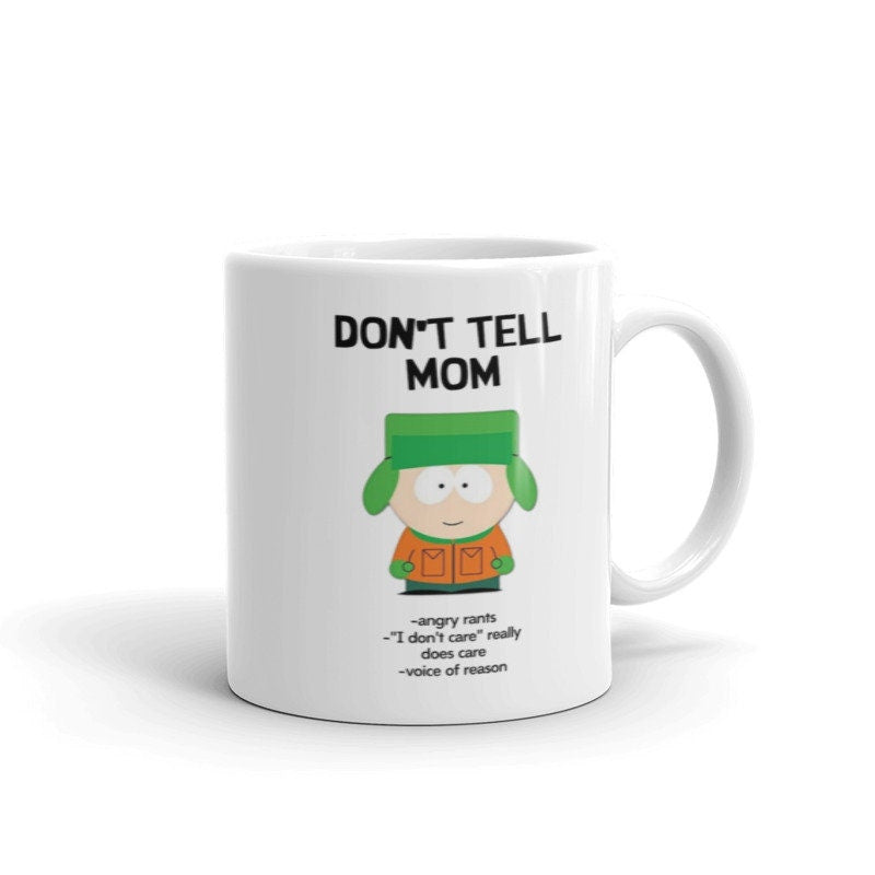 southpark kyle name meme,dont tell mom  -southpark gifts,handmade southpark mug,southpark cup ,90s cartoon mug