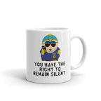 eric cartman you have the right to remain silent -southpark gifts,handmade southpark mug,southpark gifts, eric cop cartman mug,90s mug