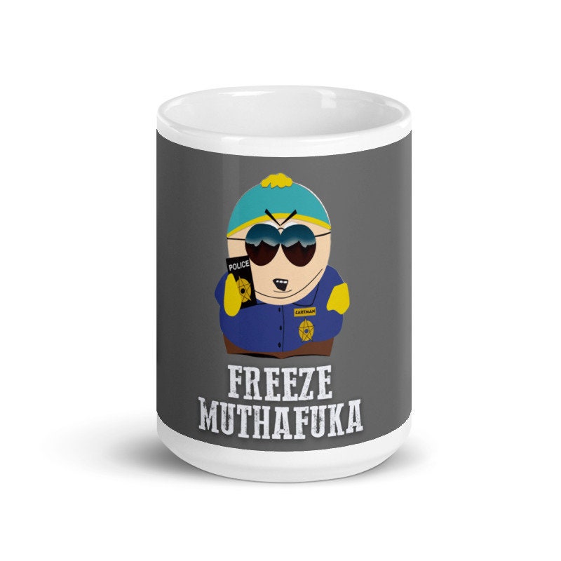 eric cartman south park  ,southpark police -southpark gifts,handmade southpark mug,, eric cop cartman mug,90s mug